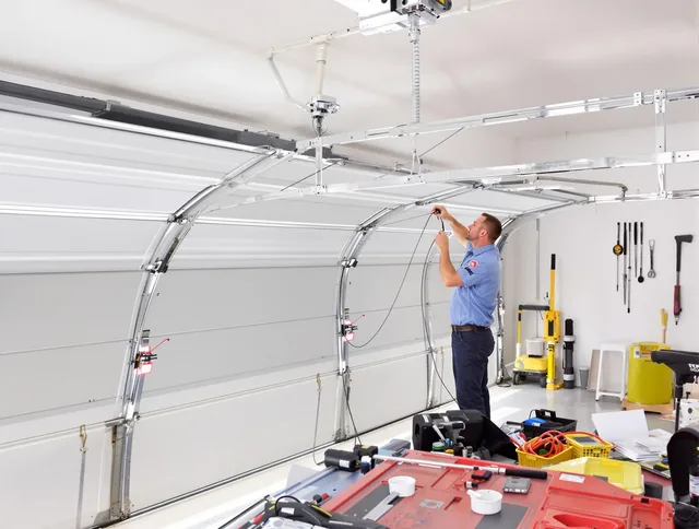 Garage door cable repair service by Hopkinton Garage Door Repair in Hopkinton